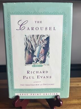 The Carousel by Paul Evans — Large Print Notebook in Mint Green